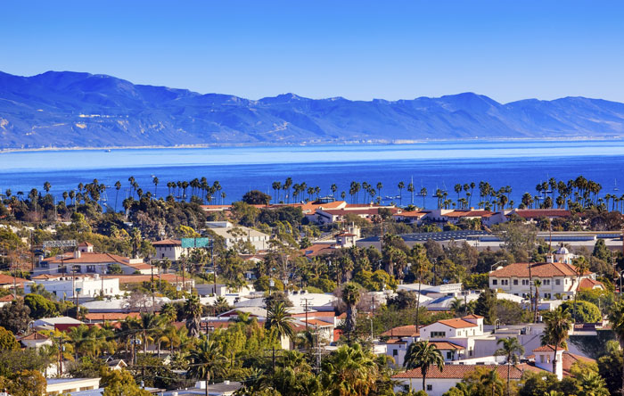 Book a bus ticket to explore California and visit Santa Barbara.