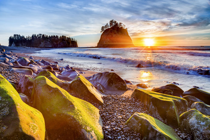 The best national parks are located here and all around America. Check out this beautiful shot of Olympic National Park in Washington.