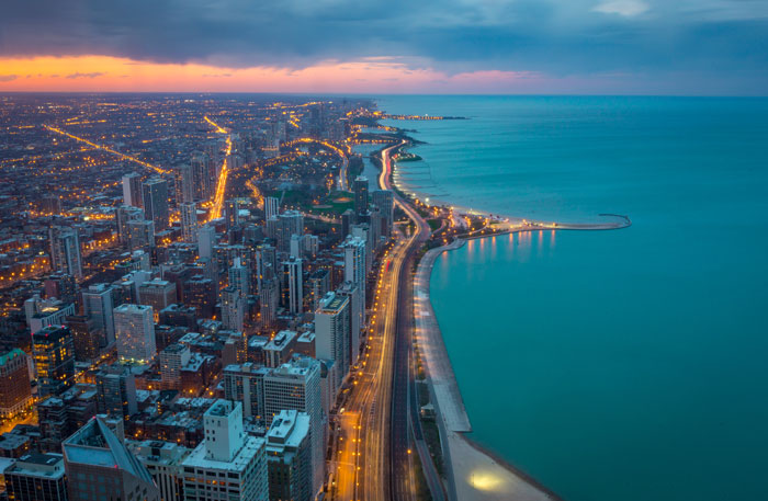Looking for a the best city for a labor day celebration? Check out Chicago and it's beautiful lakeside views.